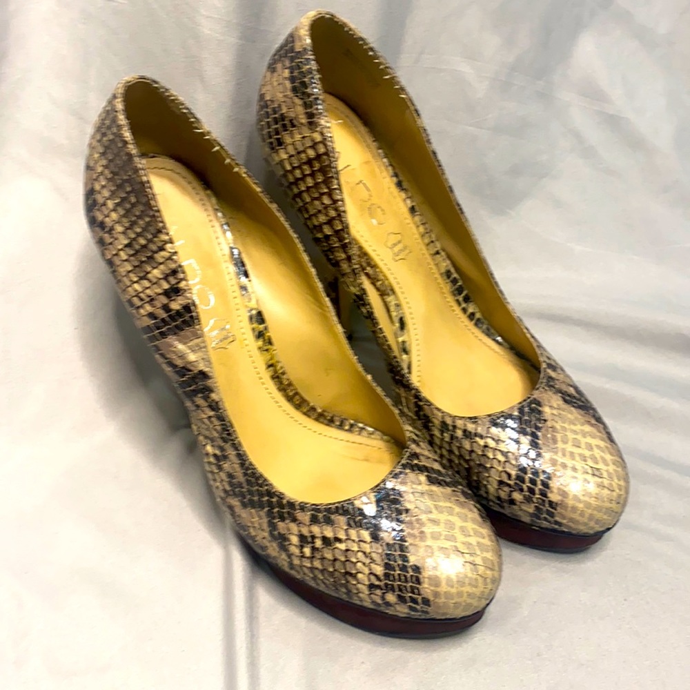 Nude  Genuine leather Snakeskin Aldo Platforms